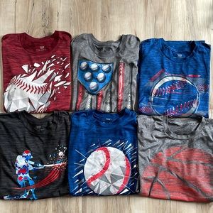 Lot of 6 Boys XL Tek Gear athletic wicking shirts